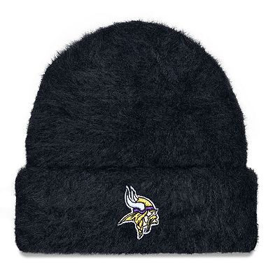 Women's New Era Black Minnesota Vikings Fuzzy Cuffed Knit Hat