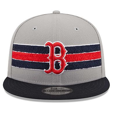 Men's New Era Gray/Navy Boston Red Sox Band 9FIFTY Snapback Hat