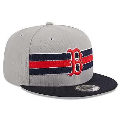 Men's New Era Gray/Navy Boston Red Sox Band 9FIFTY Snapback Hat