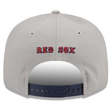 Men's New Era Gray/Navy Boston Red Sox Band 9FIFTY Snapback Hat