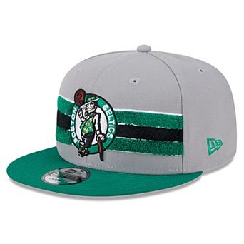 Men's New Era Gray Boston Celtics Chenille Band 9FIFTY Snapback Hat