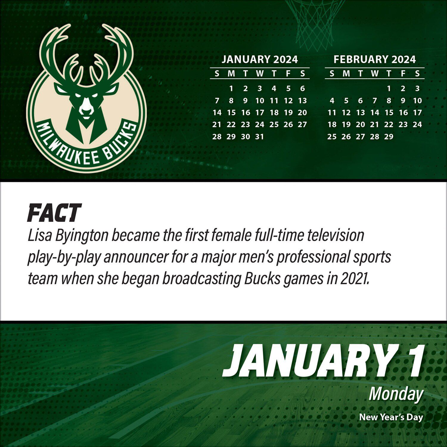 Milwaukee Bucks 2024 Box Calendar   6676467 ALT3