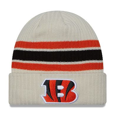 Men's New Era Cream Cincinnati Bengals Vintage Cuffed Knit Hat