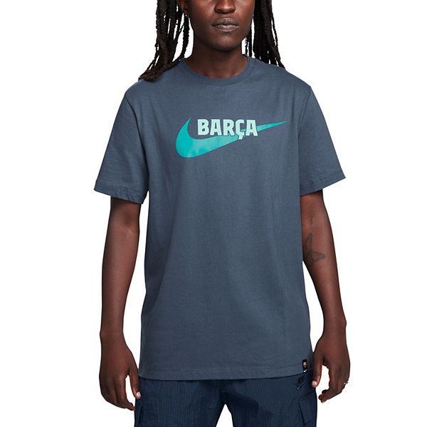 Men's Nike Blue Barcelona Swoosh T-Shirt