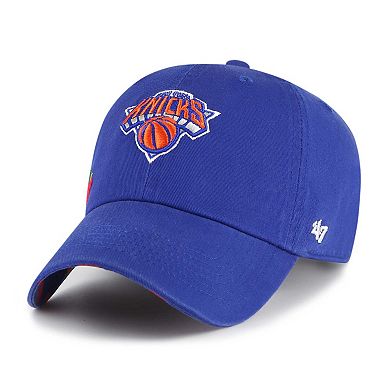 Women's '47 Blue New York Knicks Confetti Undervisor Clean Up Adjustable Hat