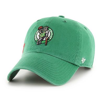 Women's '47 Kelly Green Boston Celtics Confetti Undervisor Clean Up Adjustable Hat