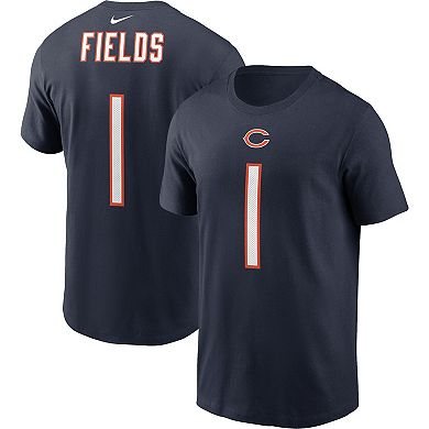 Youth Nike Justin Fields Navy Chicago Bears Local Player Name & Number T-Shirt