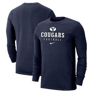 Men's Nike  Navy BYU Cougars Changeover Long Sleeve T-Shirt