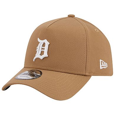 Men's New Era Khaki Detroit Tigers A-Frame 9FORTY Adjustable Hat