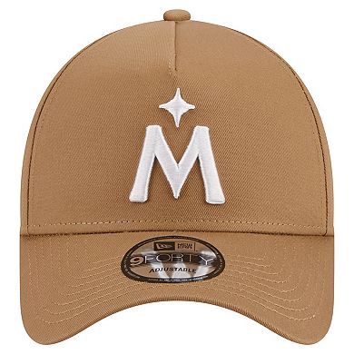 Men's New Era Khaki Minnesota Twins A-Frame 9FORTY Adjustable Hat