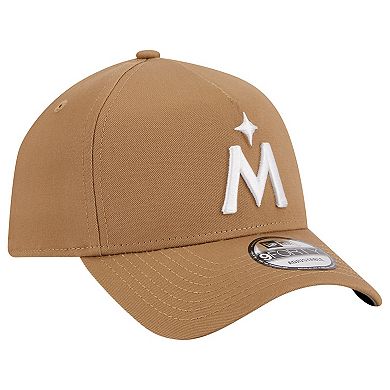 Men's New Era Khaki Minnesota Twins A-Frame 9FORTY Adjustable Hat