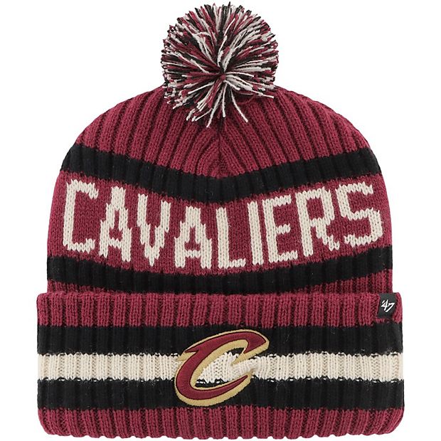 Men s 47 Wine Cleveland Cavaliers Bering Cuffed Knit Hat with Pom