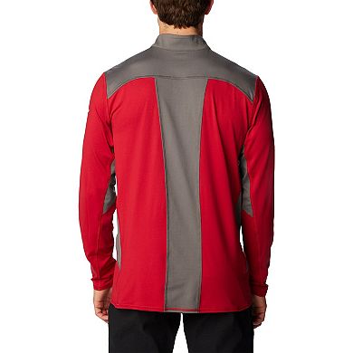 Men's Columbia Crimson Alabama Crimson Tide Tech Trail™ Omni-Shade Quarter-Zip Top