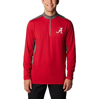 Men's Columbia Crimson Alabama Crimson Tide Tech Trail™ Omni-Shade Quarter-Zip Top