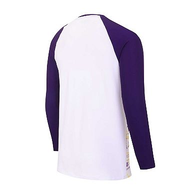 Men's Concepts Sport White/Purple Minnesota Vikings TinselÂ Raglan Long Sleeve T-Shirt & Pants Sleep Set