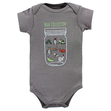 Hudson Baby Unisex Baby Cotton Bodysuits, Bugs 3-Pack