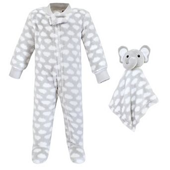Hudson Baby Unisex Baby Flannel Plush Sleep and Play and Security Toy, Elephant Cloud