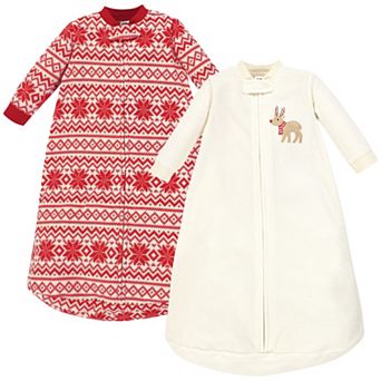 Infant Long-Sleeve Fleece Sleeping Bag, Reindeer, 0-9 Months