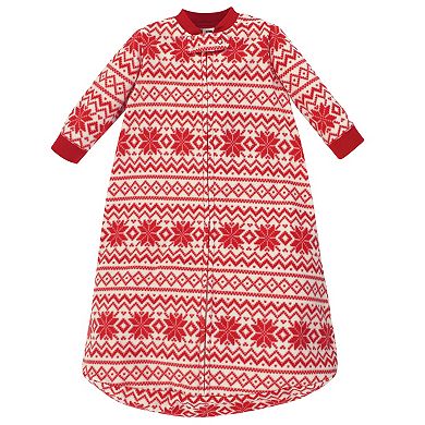 Infant Long-Sleeve Fleece Sleeping Bag, Reindeer, 0-9 Months