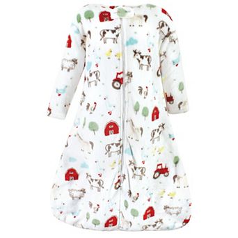Hudson Baby Infant Boy Plush Sleeping Bag, Sack, Blanket, Boy Farm Animals Long Sleeve