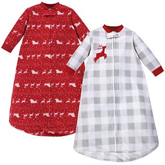 Infant Long-Sleeve Fleece Sleeping Bag, Santas Sleigh, 0-9 Months
