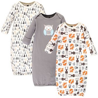 Infant Unisex Cotton Gowns, Unisex Owl, Preemie/Newborn