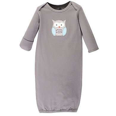 Infant Unisex Cotton Gowns, Unisex Owl, Preemie/Newborn