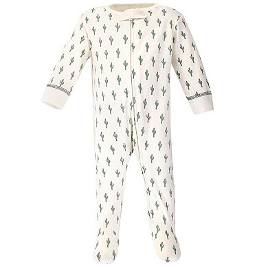 Baby Organic Cotton Zipper Sleep and Play 3pk, Cactus, Preemie