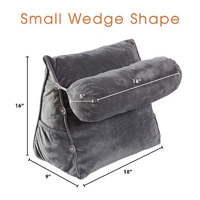 Cheer Collection Wedge Pillow with Detachable Bolster & Backrest