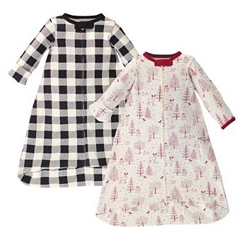 Touched by Nature Baby Organic Cotton Long-Sleeve Wearable Sleeping Bag, Sack, Blanket, Winter Woodland