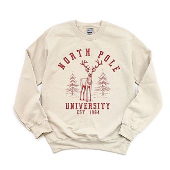 North Pole University Deer Sweatshirt