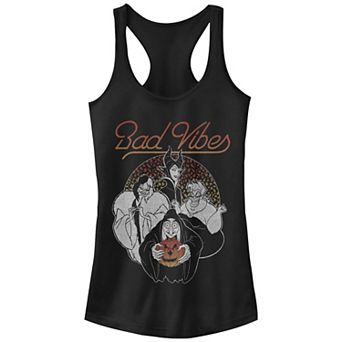 Disney Villains Bad Vibes Halloween Juniors' Racerback Tank Top