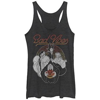 Disney Villains Bad Vibes Halloween Juniors' Racerback Tank Top