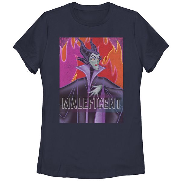 Disney's Villains Maleficent Flames Background Women's Tee