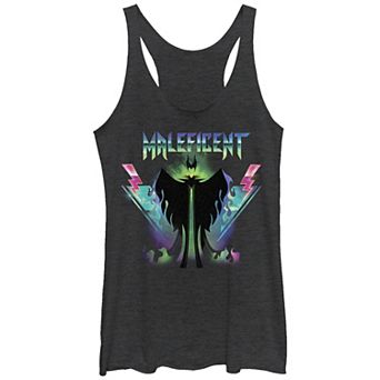 Disney Villains Sleeping Beauty Maleficent Rock Poster Juniors' Tri-Blend Racerback Tank Top