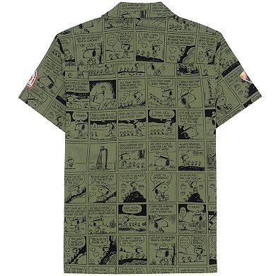 Peanuts Beagle Scout Collection Kids' Snoopy Short Sleeve Button-Up Shirt