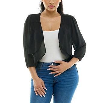 Women's Nina Leonard Chiffon Pleated Bolero