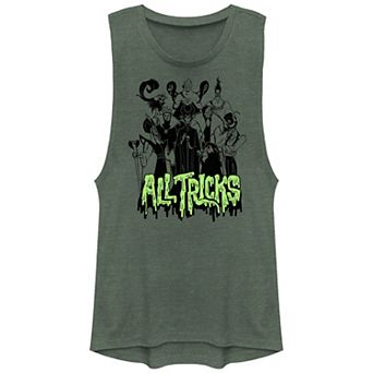 Disney Villains Lineup All Tricks Juniors' Graphic Tank Top