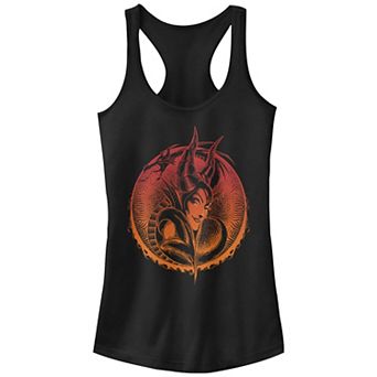 Disney Villains Sleeping Beauty Maleficent Evil Gaze Portrait Juniors' Racerback Tank Top