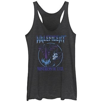 Disney Villains Sleeping Beauty Maleficent Mistress Of Evil Poster Juniors' Tri-Blend Racerback Tank Top