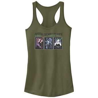 Disney Villains Queen Of Halloween Self Portraits Juniors' Racerback Tank Top