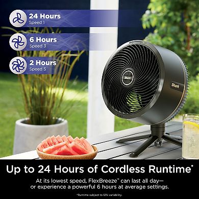 Shark FlexBreeze Outdoor & Indoor Fan with InstaCool Misting attachment. Portable, Quiet, Powerful (FA222)