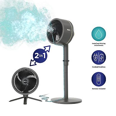 Shark FlexBreeze Outdoor & Indoor Fan with InstaCool Misting attachment. Portable, Quiet, Powerful (FA222)