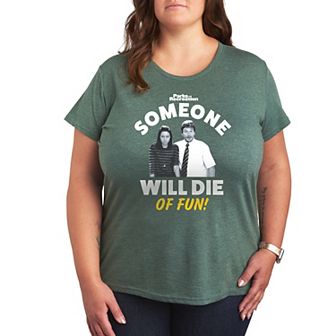 Plus Parks and Recreation Die Of Fun Graphic Tee
