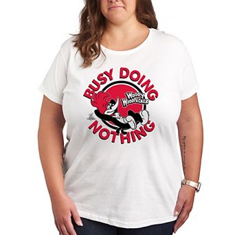 Plus Woody Woodpecker Doing Nothing Graphic Tee