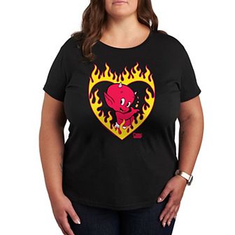 Plus Hot Stuff Flame Heart Graphic Tee
