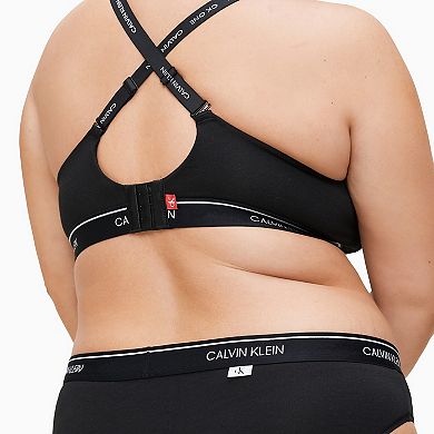 Plus Size Calvin Klein Archive Logo Lightly Lined Bralette QF5951