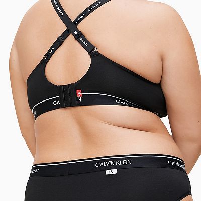 Plus Size Calvin Klein Archive Logo Lightly Lined Bralette Plus Size Calvin Klein Archive Logo Lightly Lined Bralette