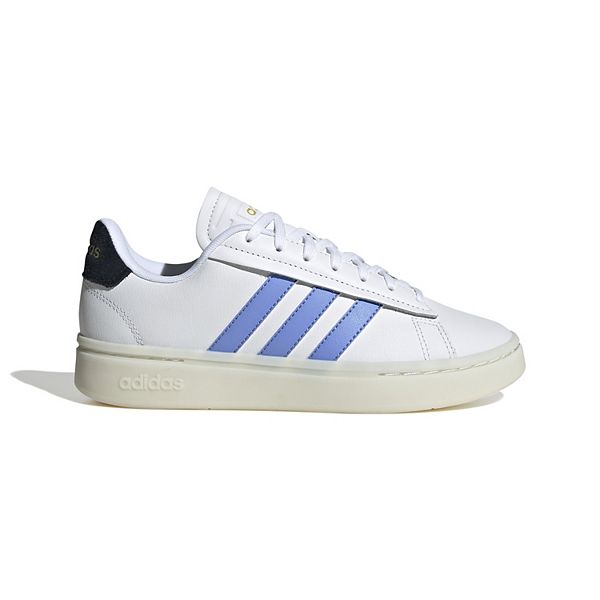 adidas Women's Grand Court Alpha Sneaker, White/Blue