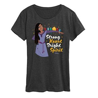 Disney's Wish Asha and Star Women's Strong Heart Graphic Tee